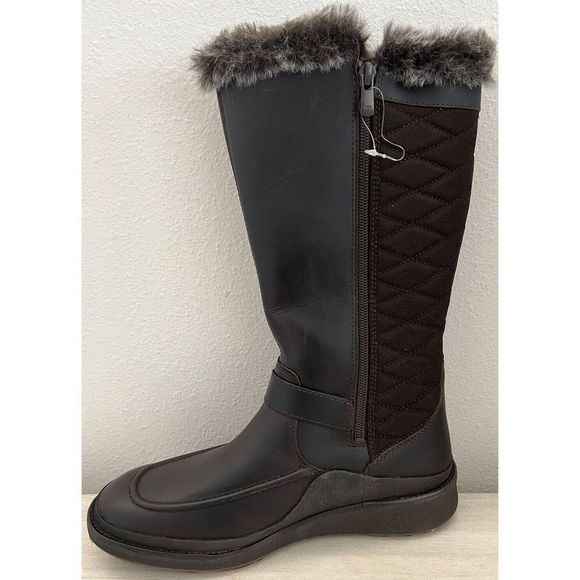 Merrell Women Sz 7 Espresso Tremblant Ezra Tall Waterproof Ice Boots $240 - Picture 2 of 12